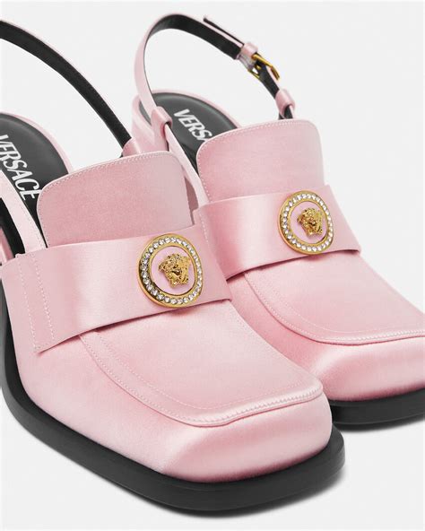 young versace loafers|Versace women slingback shoes.